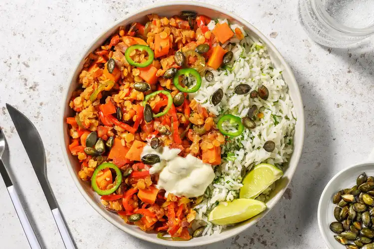 Zoete-aardappelstoof met zure room en jalapeƱo